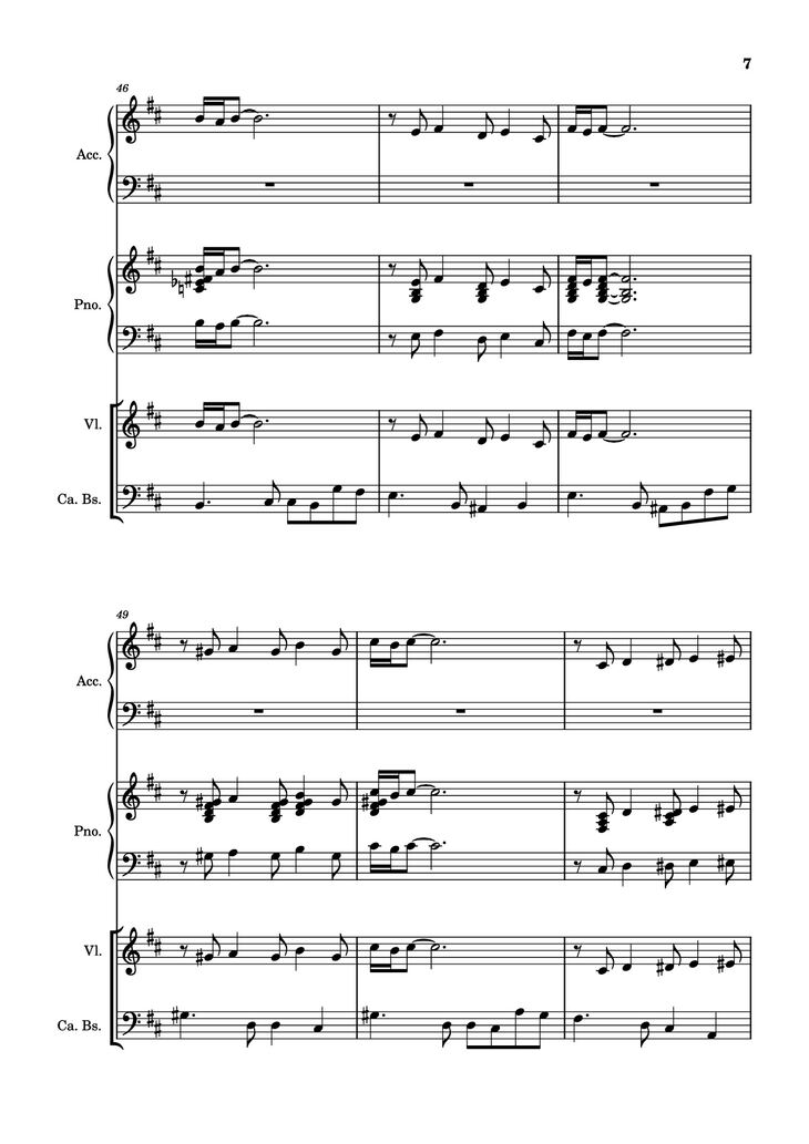 Page 7 of the piano sheet music PDF Piano - Milonga del ángel Piano by A. Piazolla
