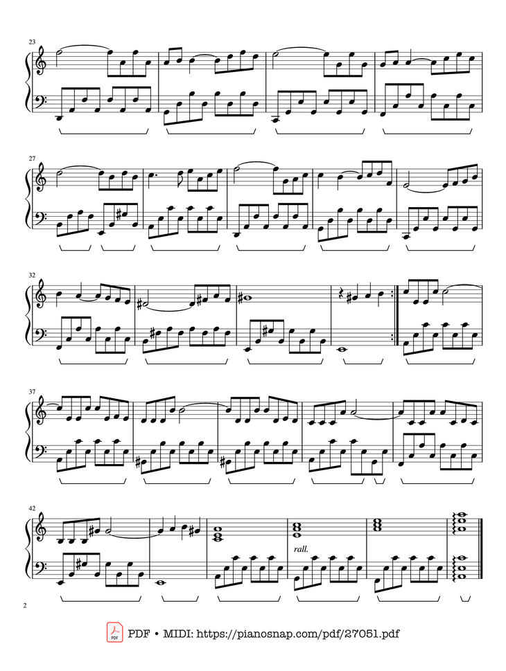 Page 2 of the piano sheet music PDF Piano - Love Story Piano by Francis Lai