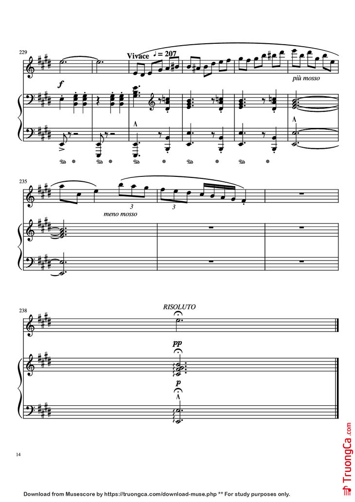 Page 14 of the piano sheet music PDF Piano - Merry Go Round Of Life Piano by Undefined