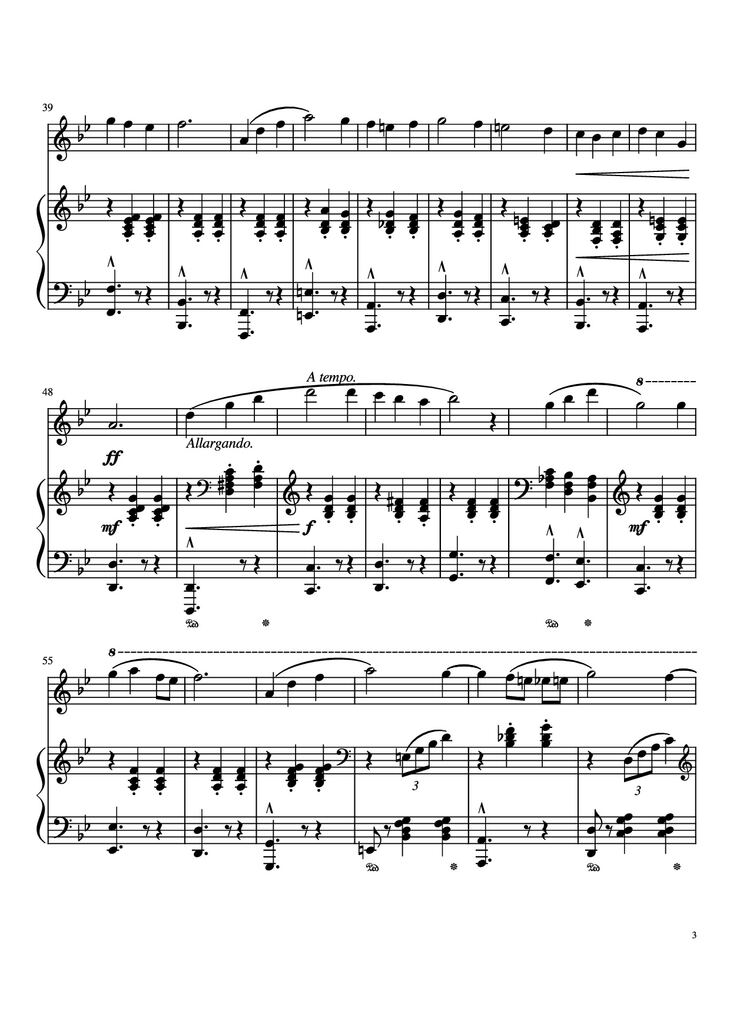 Page 3 of the piano sheet music PDF Piano - Merry Go Round Of Life Piano by Undefined