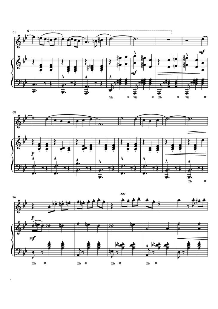 Page 4 of the piano sheet music PDF Piano - Merry Go Round Of Life Piano by Undefined