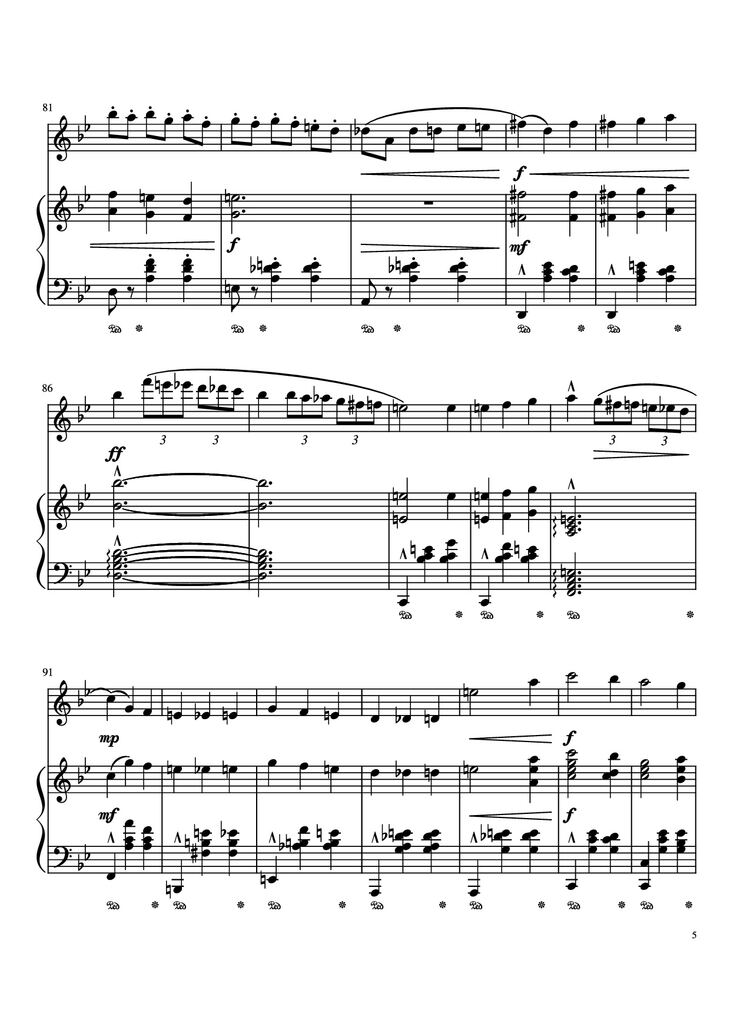 Page 5 of the piano sheet music PDF Piano - Merry Go Round Of Life Piano by Undefined