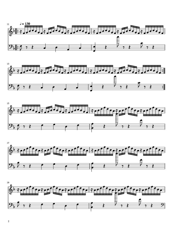Page 2 of the piano sheet music PDF Piano - Photograph (From the movie Her) Piano by Arcade Fire Transcribed by onceagleekforeveragleek