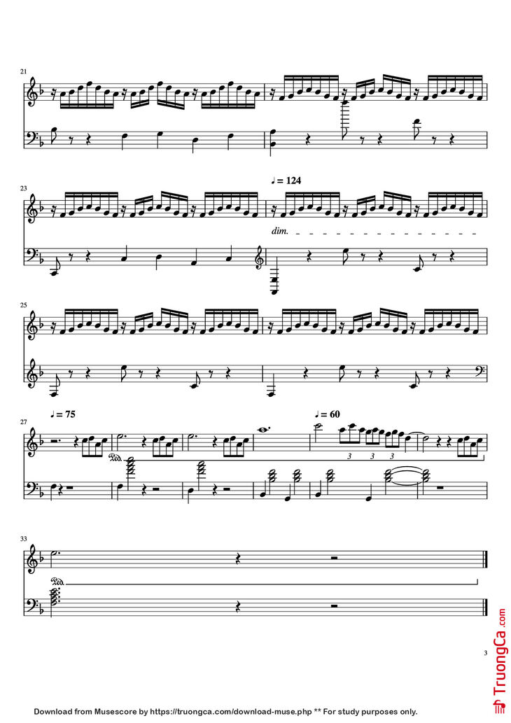 Page 3 of the piano sheet music PDF Piano - Photograph (From the movie Her) Piano by Arcade Fire Transcribed by onceagleekforeveragleek