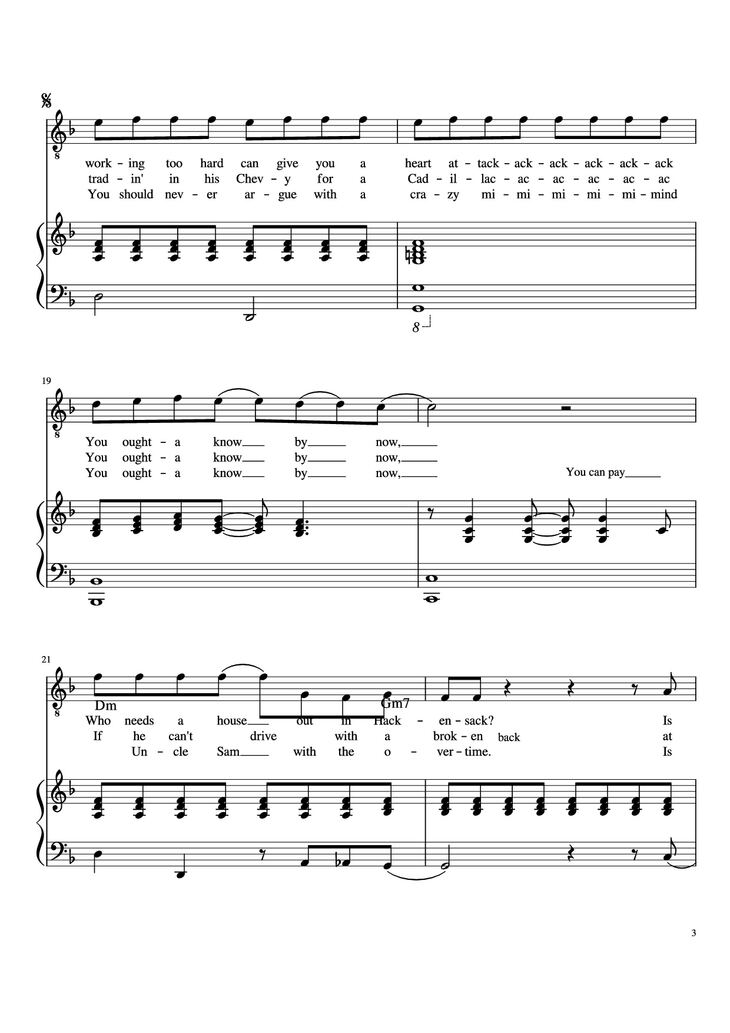 Page 3 of the piano sheet music PDF Piano - Movin