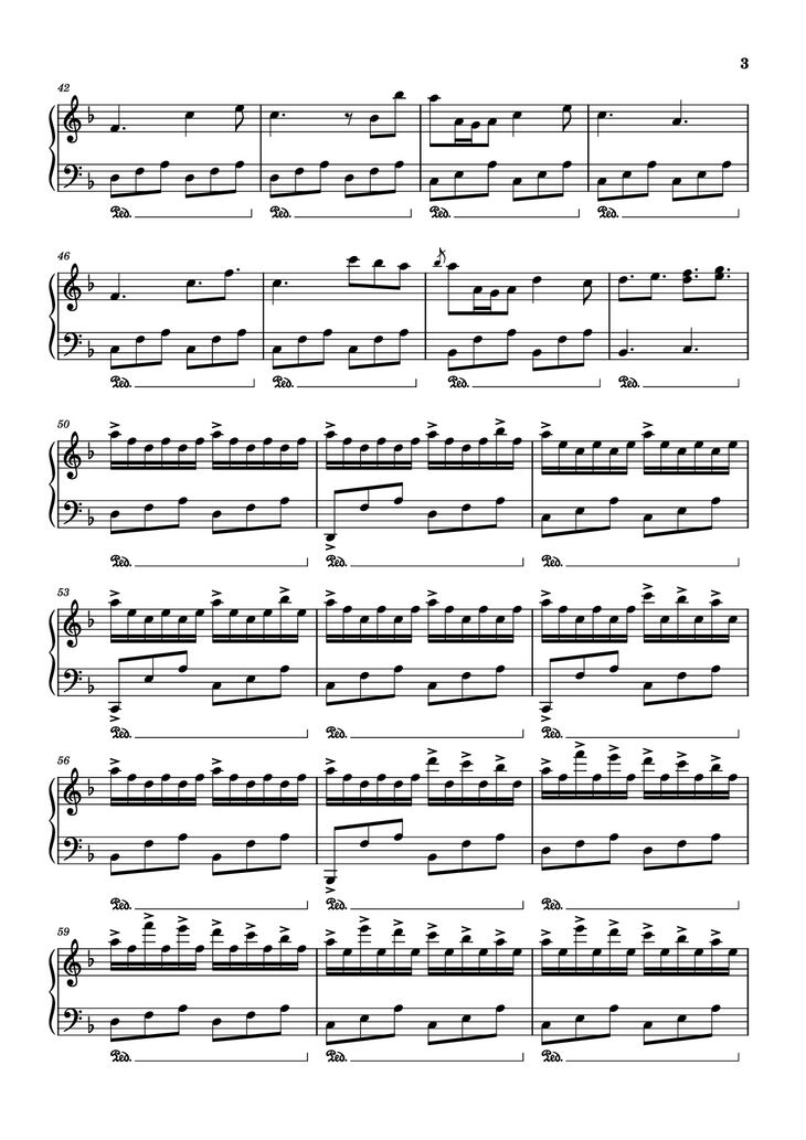 Page 3 of the piano sheet music PDF Piano - Spring Piano by Transc: Daniel Duro Soto