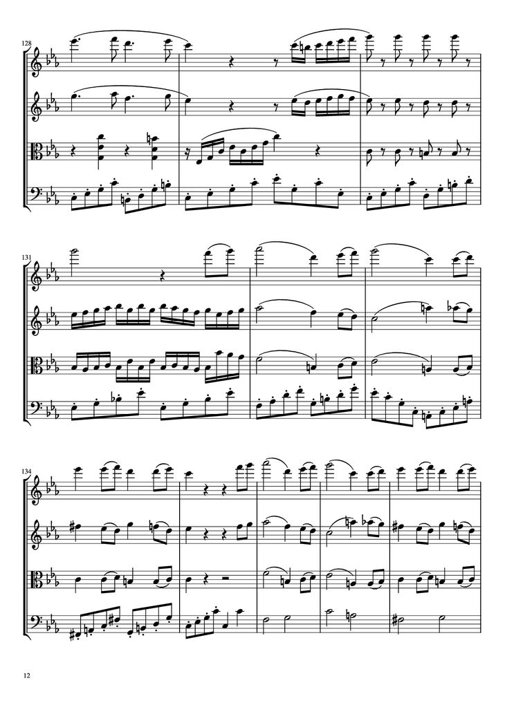 Page 12 of the piano sheet music PDF - Beethoven Virus Violin by BanYa
