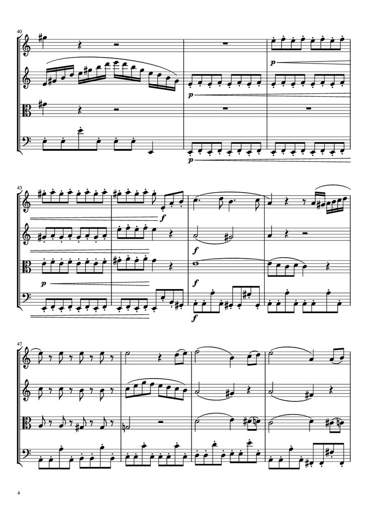 Page 4 of the piano sheet music PDF - Beethoven Virus Violin by BanYa