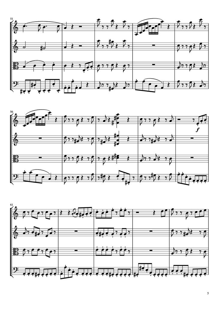 Page 5 of the piano sheet music PDF - Beethoven Virus Violin by BanYa
