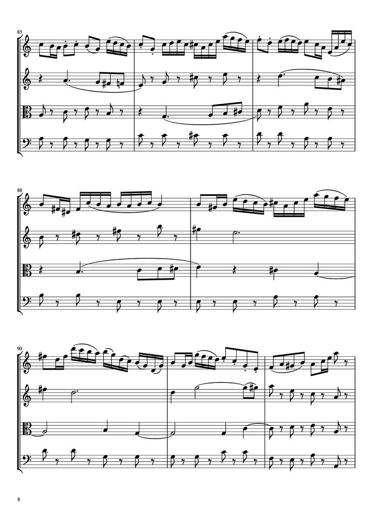 Page 8 of the piano sheet music PDF - Beethoven Virus Violin by BanYa