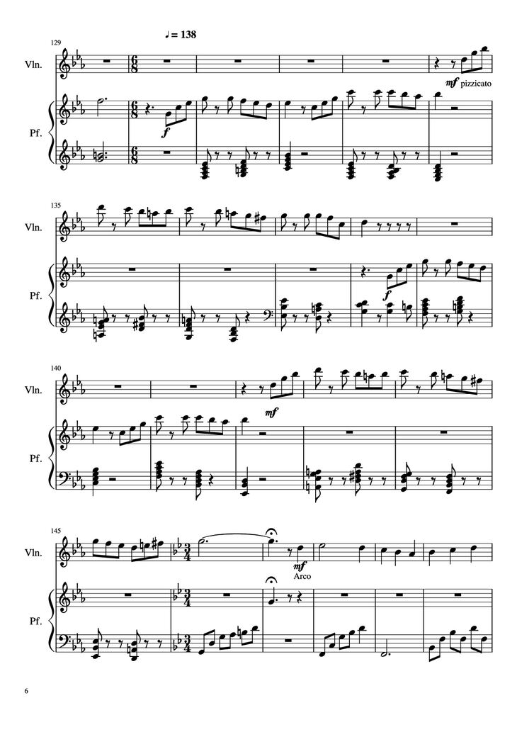 Page 6 of the piano sheet music PDF Piano - Howl