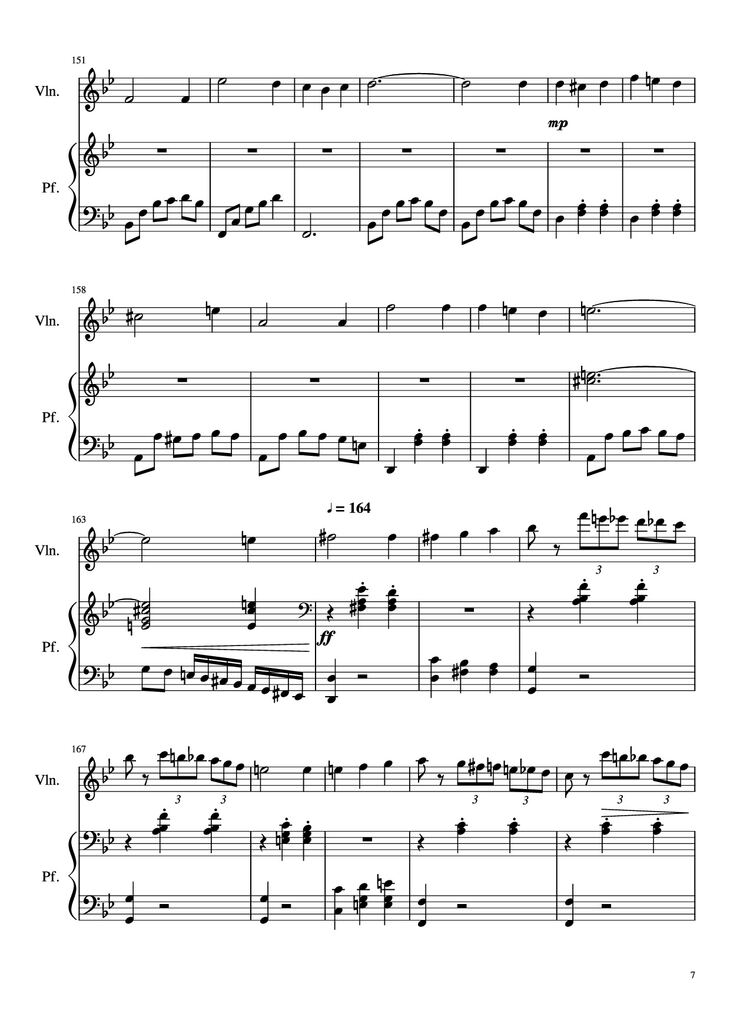 Page 7 of the piano sheet music PDF Piano - Howl