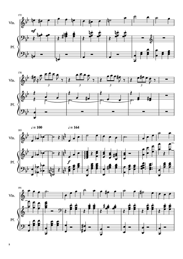 Page 8 of the piano sheet music PDF Piano - Howl