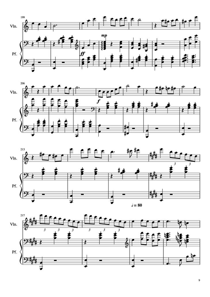 Page 9 of the piano sheet music PDF Piano - Howl