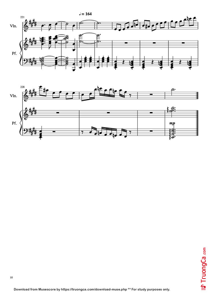 Page 10 of the piano sheet music PDF Piano - Howl