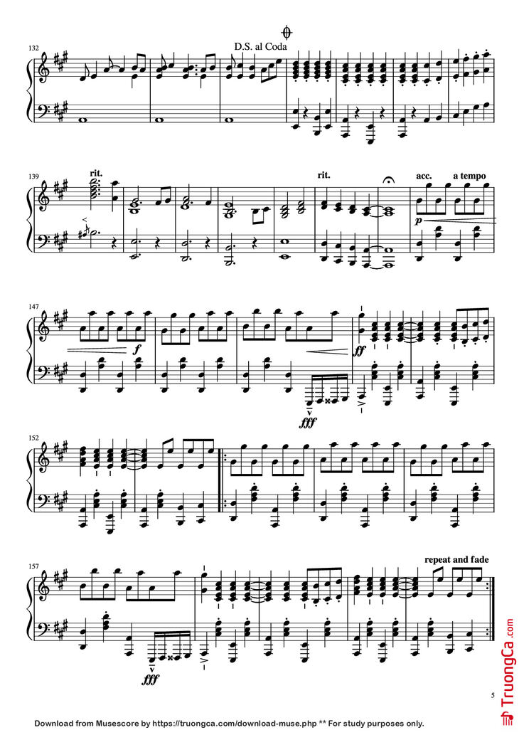 Page 5 of the piano sheet music PDF Piano - Chiquitita Piano by ABBA