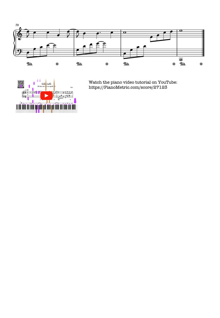 Page 5 of the piano sheet music PDF Piano - Lần cuối Piano by Ngọt