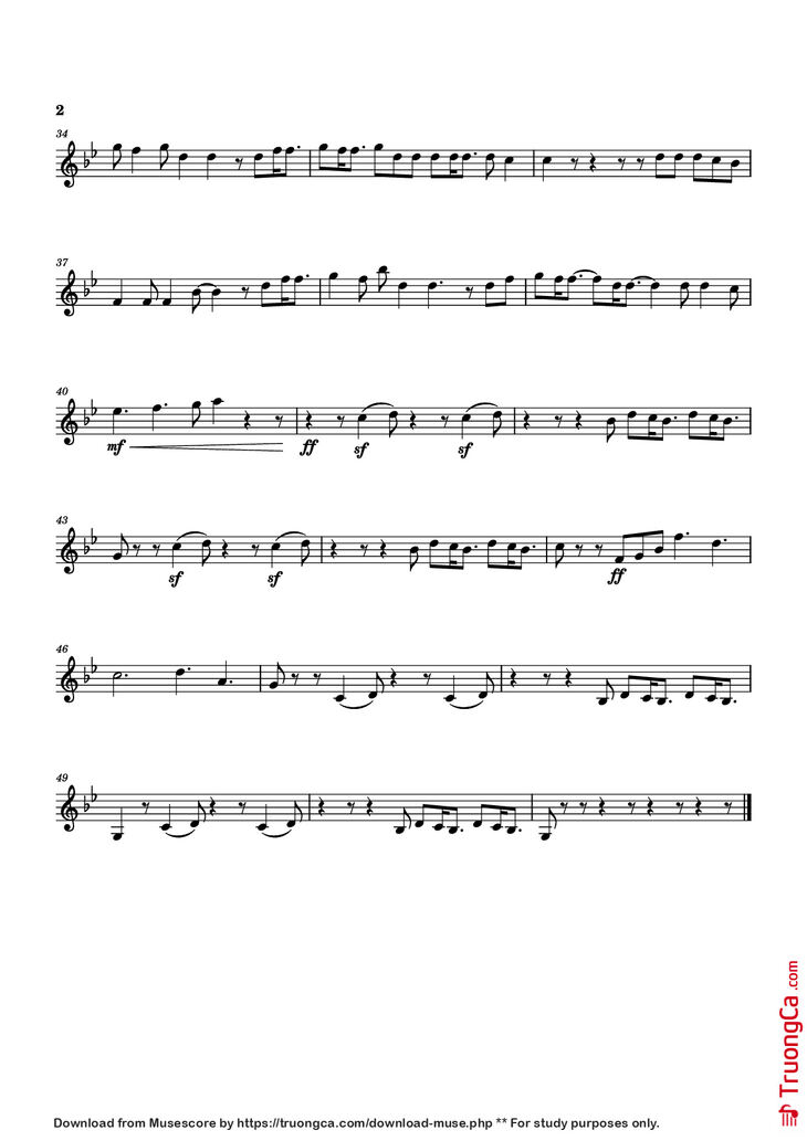 Page 2 of the piano sheet music PDF - Beautiful Things Violin by Benson Boone