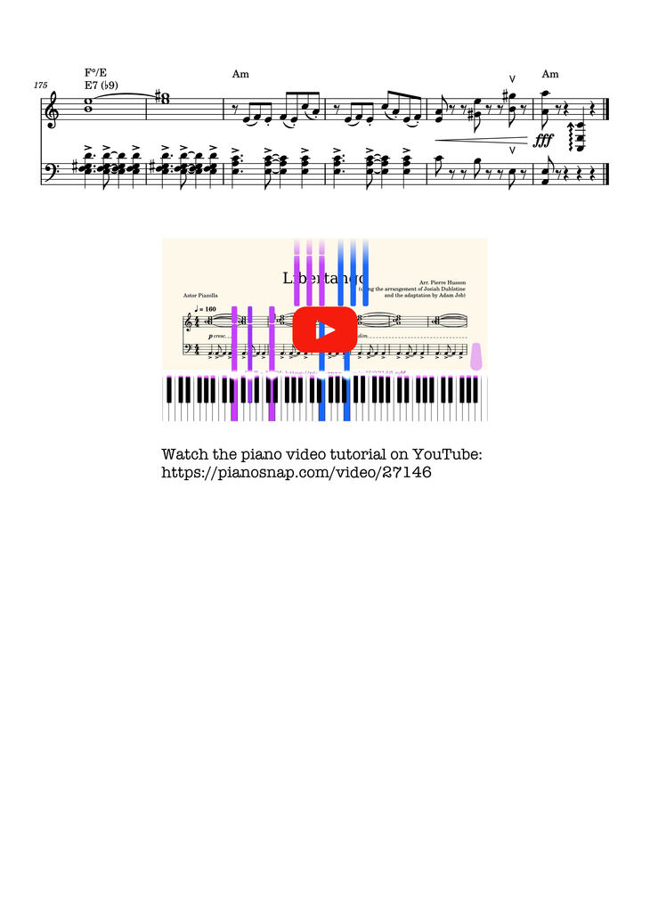 Page 8 of the piano sheet music PDF Piano - Libertango Piano by Astor Piazolla
