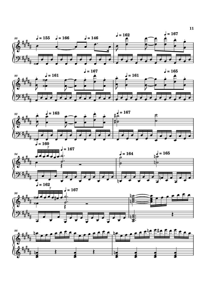 Page 11 of the piano sheet music PDF - Moonlight Sonata 3rd Movement Piano by Kudoshinichit