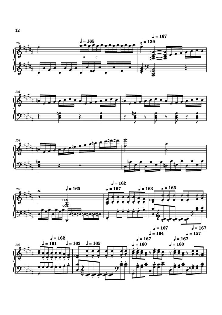 Page 12 of the piano sheet music PDF - Moonlight Sonata 3rd Movement Piano by Kudoshinichit