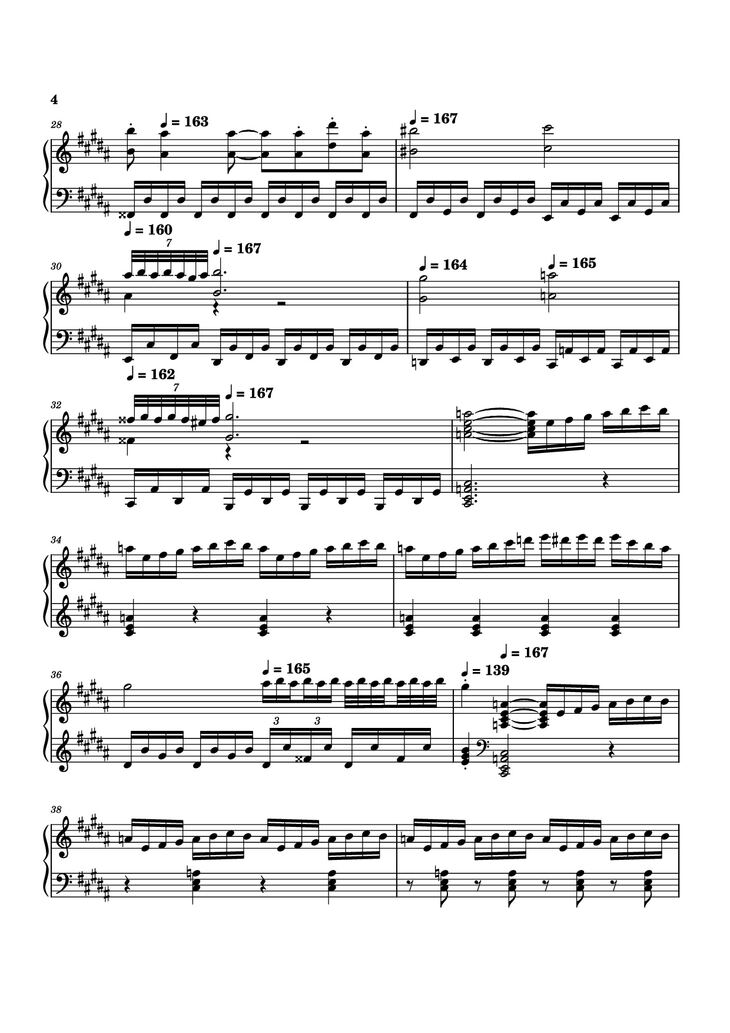 Page 4 of the piano sheet music PDF - Moonlight Sonata 3rd Movement Piano by Kudoshinichit