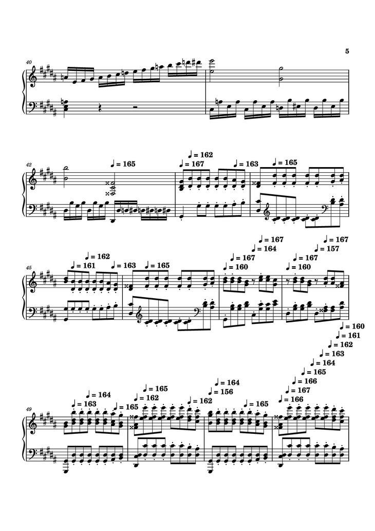 Page 5 of the piano sheet music PDF - Moonlight Sonata 3rd Movement Piano by Kudoshinichit