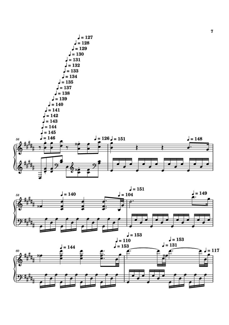 Page 7 of the piano sheet music PDF - Moonlight Sonata 3rd Movement Piano by Kudoshinichit