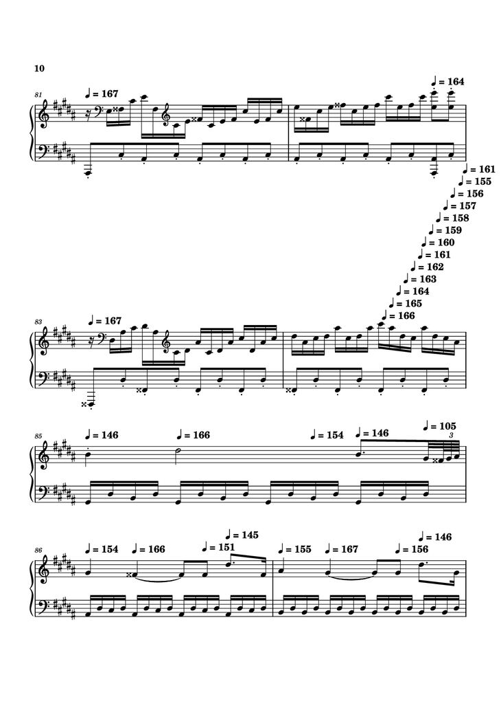 Page 10 of the piano sheet music PDF - Moonlight Sonata 3rd Movement Piano by Kudoshinichit