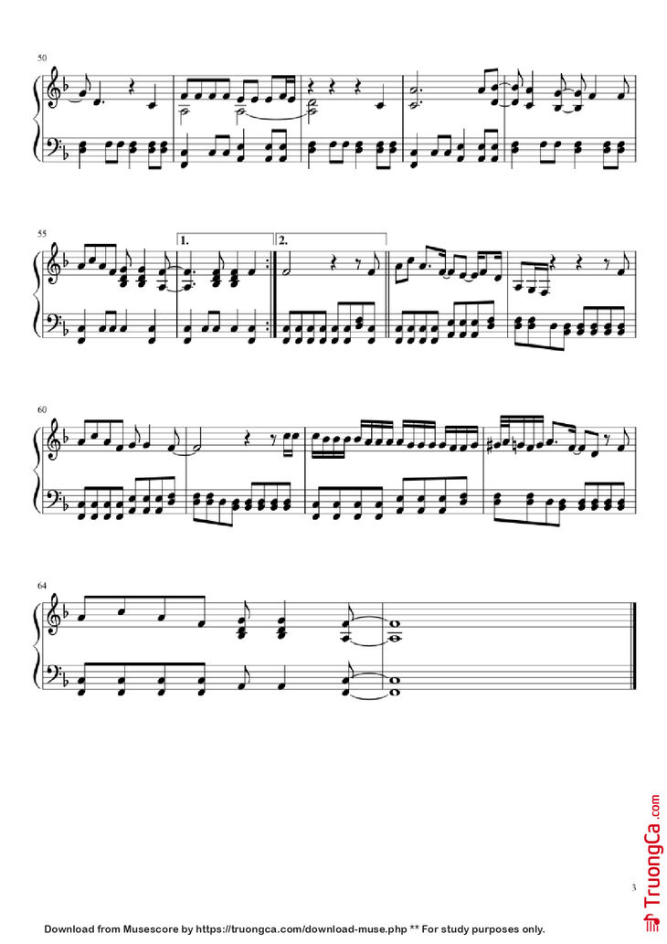 Page 3 of the piano sheet music PDF Piano - Im Not The Only One Piano by Sam smith Transcribed by Nohpets