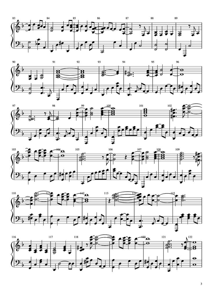 Page 3 of the piano sheet music PDF Piano - Goodbye Marylou Piano by Undefined