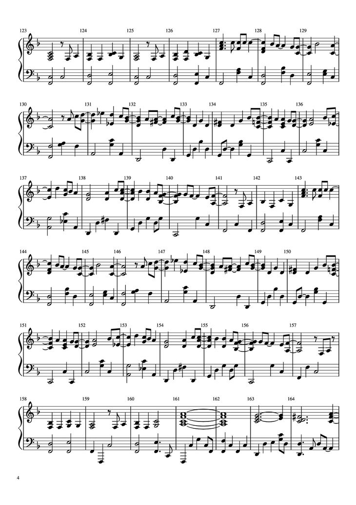 Page 4 of the piano sheet music PDF Piano - Goodbye Marylou Piano by Undefined