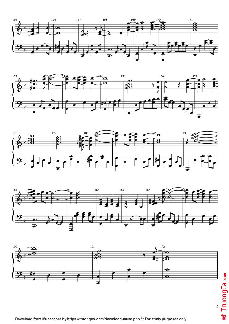 Page 5 of the piano sheet music PDF Piano - Goodbye Marylou Piano by Undefined