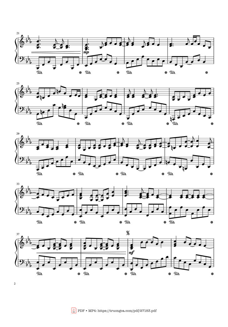Page 2 of the piano sheet music PDF - YOUR SONG Piano by Written by Elton John and Bernie Taupin