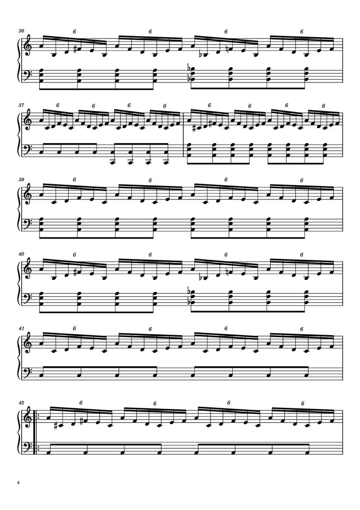 Page 4 of the piano sheet music PDF Piano - Daydreaming Piano by Undefined