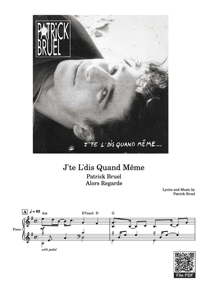 Page 1 of the piano sheet music PDF Piano - J