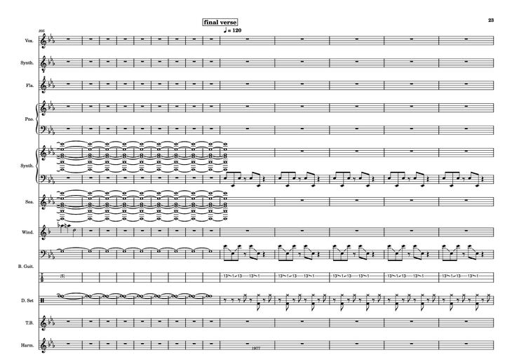 Page 23 of the piano sheet music PDF - Fool