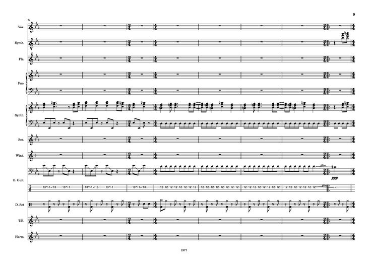 Page 9 of the piano sheet music PDF - Fool