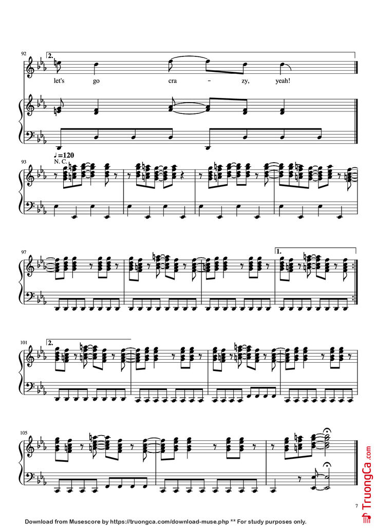 Page 7 of the piano sheet music PDF Piano - Fool