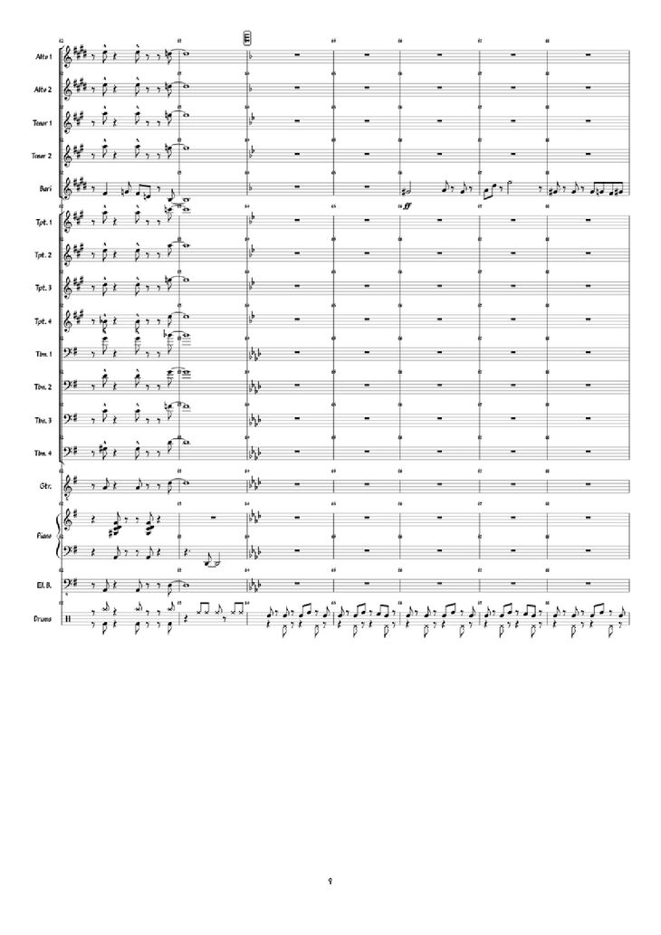 Page 9 of the piano sheet music PDF Piano - Super Mario 3D World: Credits Roll Piano by Arranged by: Jimmy Dunning