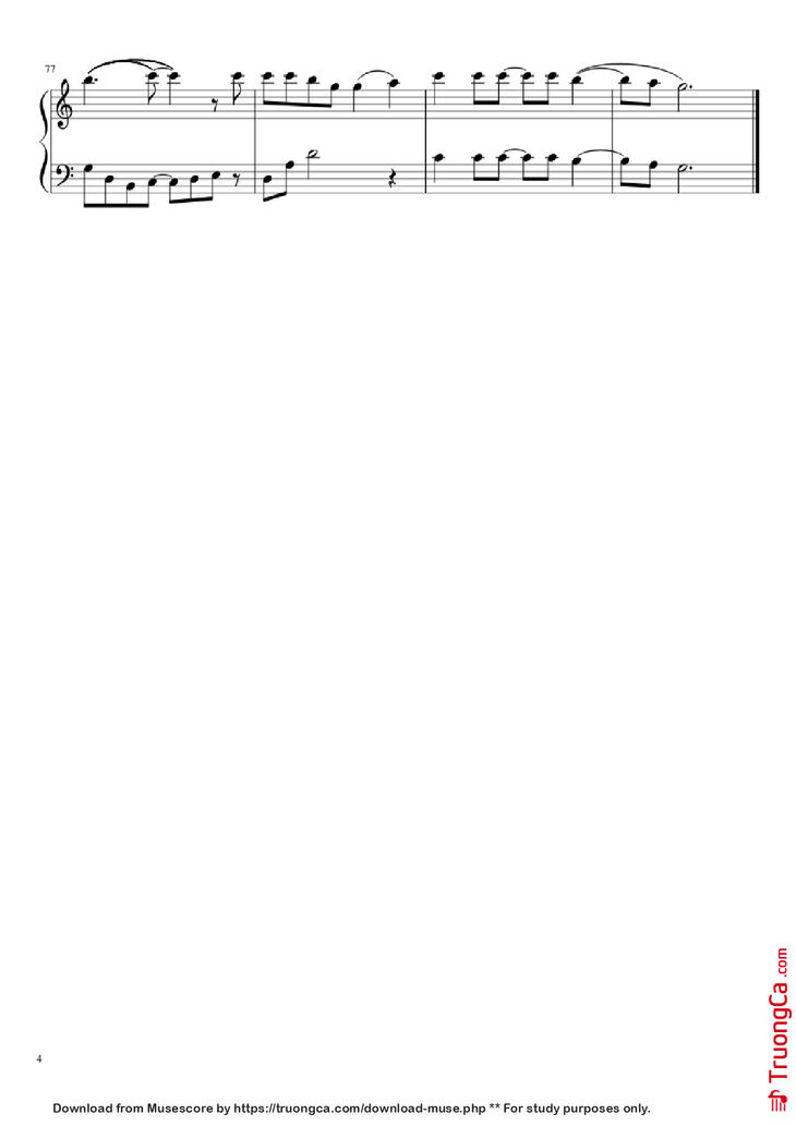 Page 4 of the piano sheet music PDF Piano - Livin