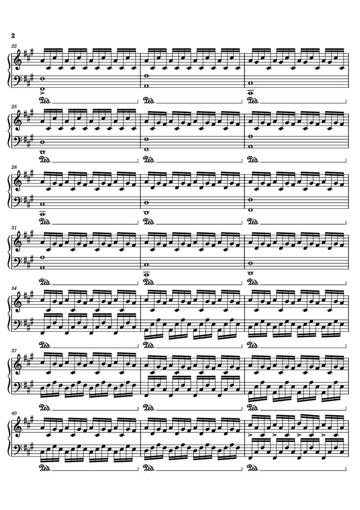 Page 2 of the piano sheet music PDF Piano - experience Piano by Undefined