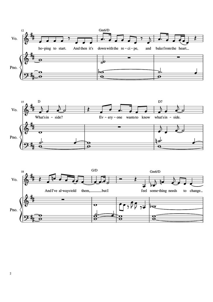 Page 2 of the piano sheet music PDF Piano - What