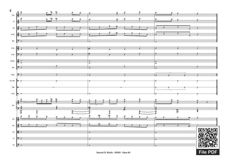 Page 2 of the piano sheet music PDF Piano - Tetris Theme Variations Piano by Samuel D. Kubik