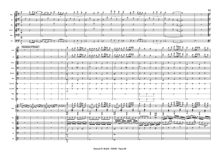 Page 11 of the piano sheet music PDF Piano - Tetris Theme Variations Piano by Samuel D. Kubik