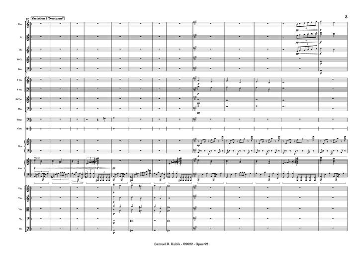 Page 3 of the piano sheet music PDF Piano - Tetris Theme Variations Piano by Samuel D. Kubik