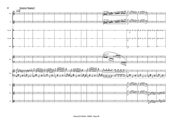 Page 6 of the piano sheet music PDF Piano - Tetris Theme Variations Piano by Samuel D. Kubik
