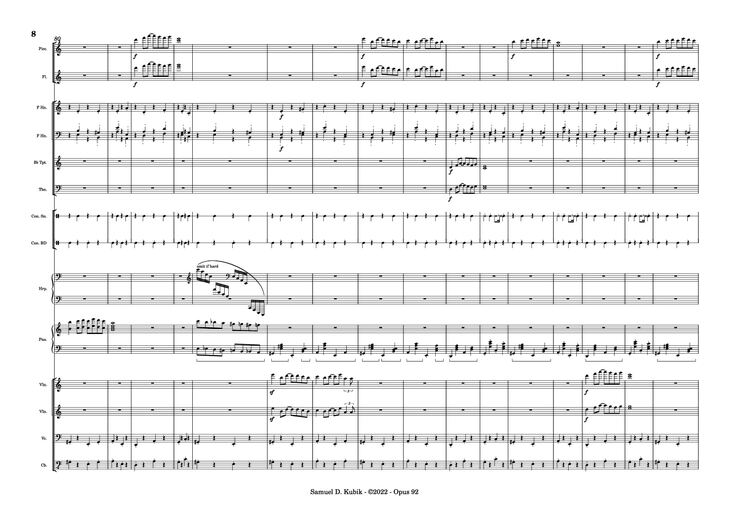Page 8 of the piano sheet music PDF Piano - Tetris Theme Variations Piano by Samuel D. Kubik