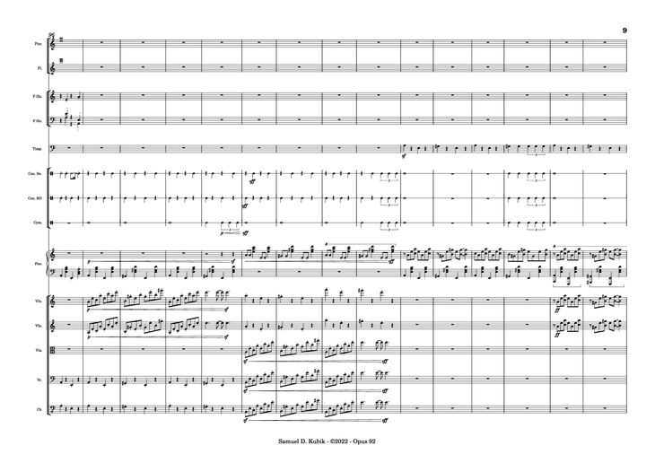 Page 9 of the piano sheet music PDF Piano - Tetris Theme Variations Piano by Samuel D. Kubik