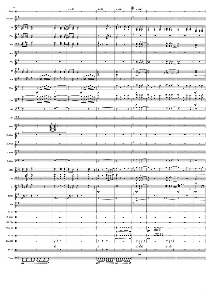 Page 11 of the piano sheet music PDF Piano - John Miles - Music Piano by Undefined